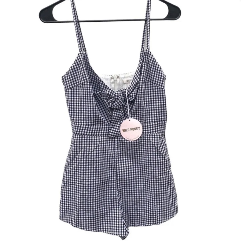 Wild Honey black and white gingham jumper